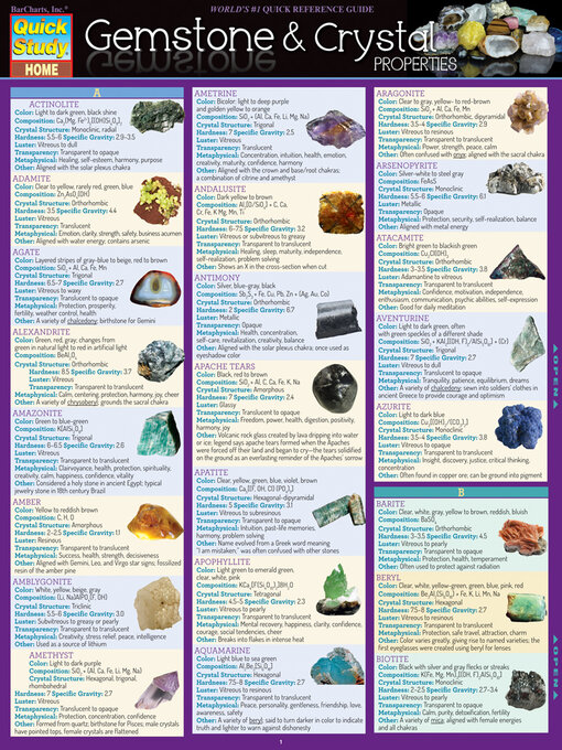 Title details for Gemstone & Crystal Properties by BarCharts Publishing, Inc. - Available